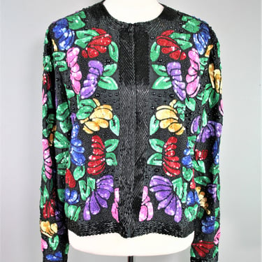 Something to Celebrate - Beaded Cocktail Jacket - for Neiman Marcus - Marked size L 