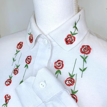 Totalparanoia Super Cute Vintage Embroidered Rose