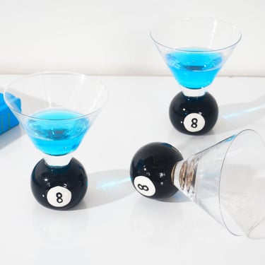 8 Ball Martini Glasses 