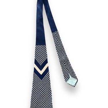 Vintage 1950s VAN HEUSEN Necktie ~ Art Deco / Rockabilly / Swing ~ Neck Tie / Cravat ~ Bellywarmer ~ Chevron / Diamond 