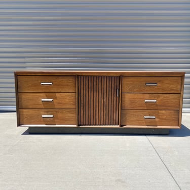 Mid Century Walnut Dresser by Bassett Furniture 