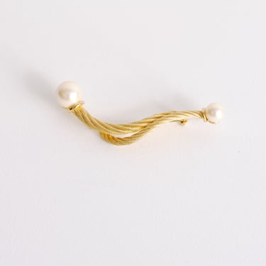 Christian Dior Gold Rope Brooch