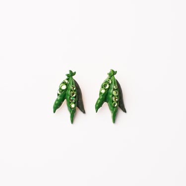 HTT x BZ - Green Plush Pea Earrings