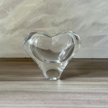 Vintage Rosenthal Art Glass Heart Bud Vase, Svend Jensen Heart Vase Paperweight Glass Rosenthal 