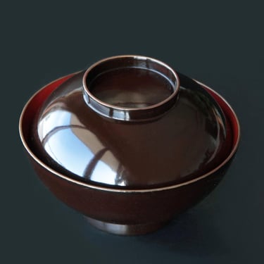 Antique Owan Bowl | Japanese Soup Bowl | Urushi Lacquerware 