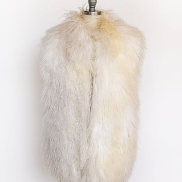 1970s Fur Vest Curly Tibetan Lamb Shearling Boho 