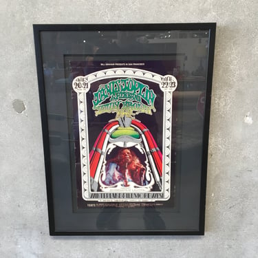 Framed Vintage Janis Joplin Poster