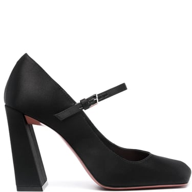 Amina Muaddi Women Mary Jane Leather Pumps