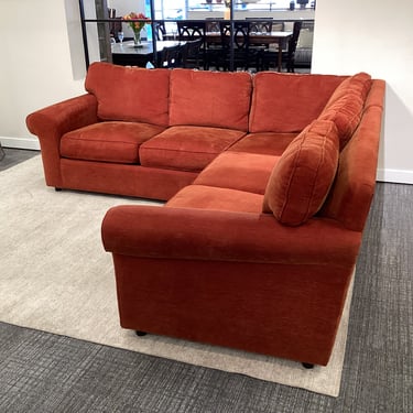 Burnt Orange Corduroy Sectional