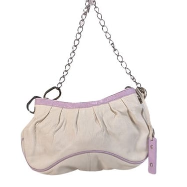 Dolce & Gabbana - Ivory & Lilac Leather Shoulder Bag