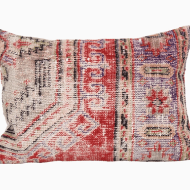 Handmade Pillow Case, Ethnic Red Carpet Rug Pillow | 18 x 24
