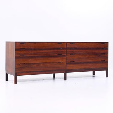 Svend Langkilde Møbler Mid Century Danish Rosewood Lowboy Dresser - mcm 