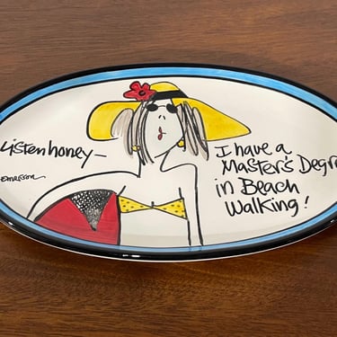 I Have A Masters Degree In Beach Walking Emerson Signature Collection Beach Themed Trinket Dish 