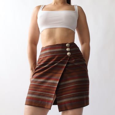 90s Wool Wrap Skirt - W26