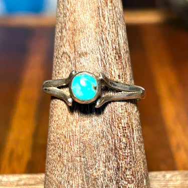 Sterling Silver Turquoise Ring Handmade Vintage Retro Jewelry Gift 