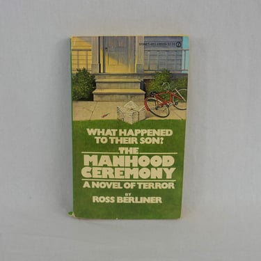 The Manhood Ceremony: A Novel of Terror (1978) by Ross Berliner - Vintage 1970s Horror Novel Book 