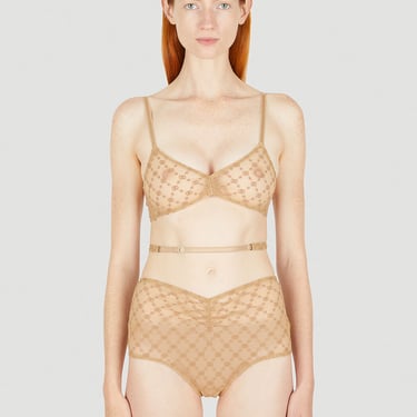 Gucci Women Gg Star Tulle Lingerie Set