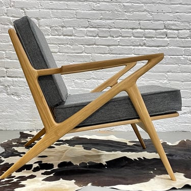 Handcrafted Mid Century Modern styled OAK LOUNGE CHAIR 