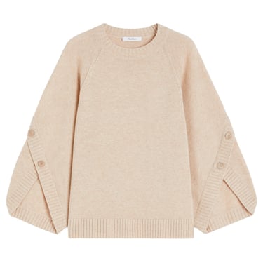 Maxmara Women Crossover Detail Oversized Wool And Cashmere Sweater