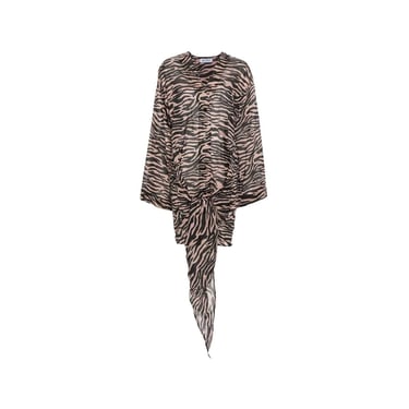 The Attico Zebra Print Mini Dress Women