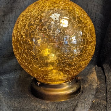 Vintage Amber Globe Light 8 x 10