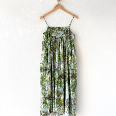 kowtow green dress Sleeveless Mini Dress - Green impressionist hue main image 0