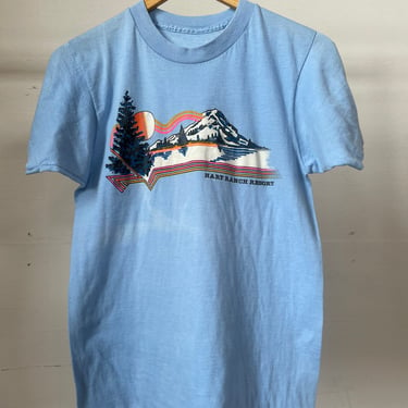 Small / 1980s Hart Ranch Resort T-Shirt / Blue / Soft - E 