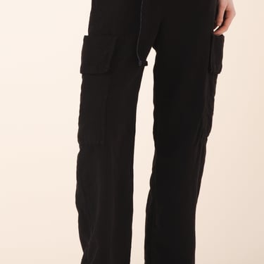 Sack Pocket Pant Silk in Black