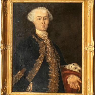 Antique Portrait, Gentleman, Oil On Canvas, English , H 31", Giltwood, 1700's!!