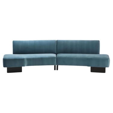 A Mid Century Modern Sculptural Cloud Sofa in two pieces, C. 1950s.