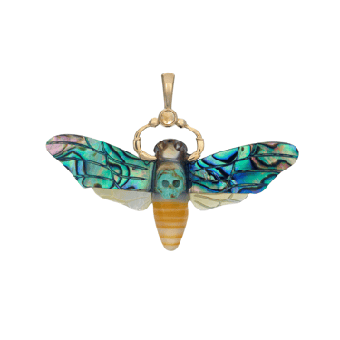 Death's Head Hawk Moth Charm — Maura Green Trunk Show