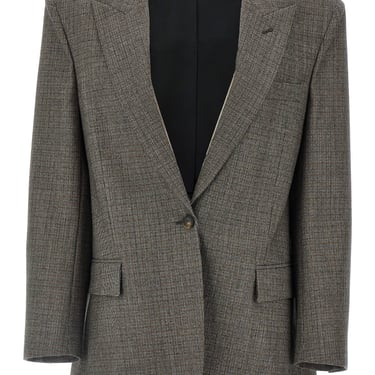 Stella Mccartney Women Single-Breasted Micro Houndstooth Blazer