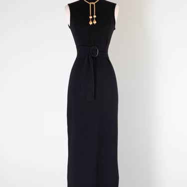 Fabulous 1970's 100% Cashmere Maxi Dress By Jaeger Made In England / M