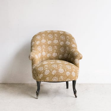 Block Print Crapaud Chair | Nisa Mustard
