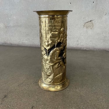Vintage Lombard England Brass Umbrella Stand