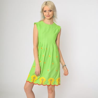 1960's Vintage MOD lime GREEN mini dress twiggy | Retrospect Vintage  Fashion - San Francisco, CA | ATTIC