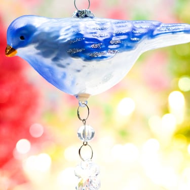 VINTAGE: Glass Bird Dangle Ornament - Blown Figural Ornament - Christmas - Holidays - SKU 30-404-00031860 