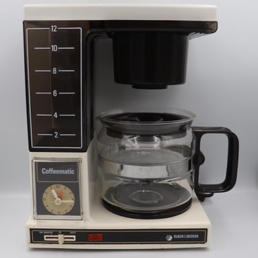 Vintage 1970s/80s Black & Decker Coffeematic 12-Cup Coffee Maker w/ Auto Brew 