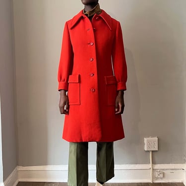 Bill Blass Red Wool Coat 