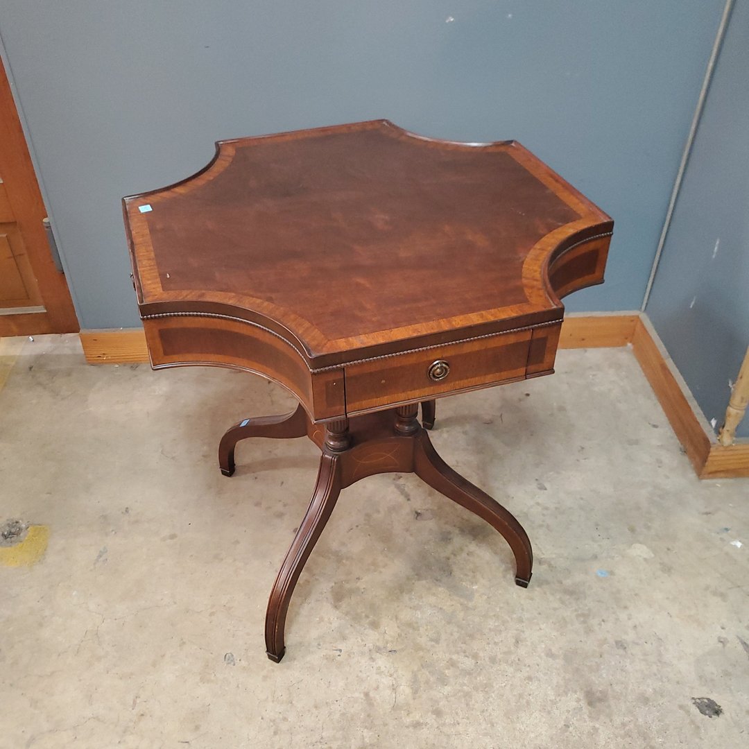 Duncan Phyfe Style Occasional Table with Concave Corners | Community Forklift | Edmonston, MD