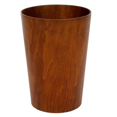 Large 1960s Walnut Waste Can