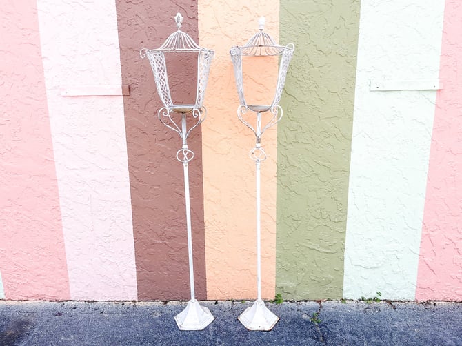 Pair of Palm Beach Chic Plant Stands