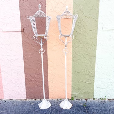 Pair of Palm Beach Chic Plant Stands