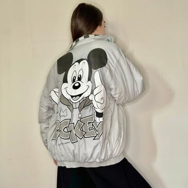 Vintage 80&#39;s Mickey Mouse Reversible Bomber Jacket by VintageRosemond