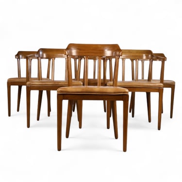 Tomlinson Early Set of 6 Vintage Mid Century Modern Dining Chairs c. 1950s 