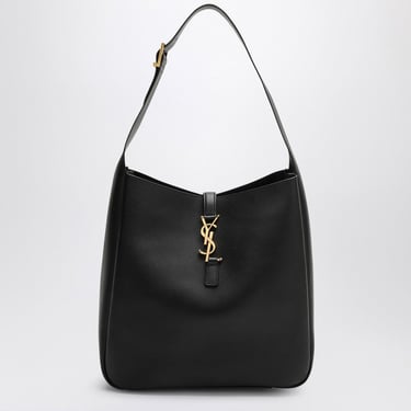 Saint Laurent Large Le 5 À 7 Black Leather Bag Women