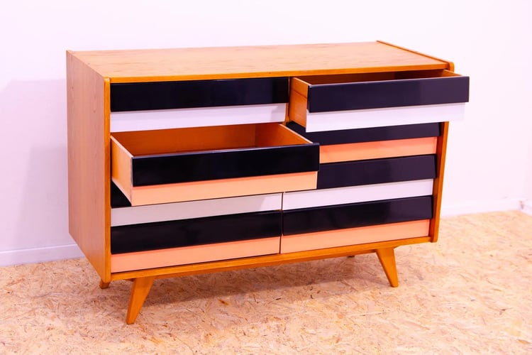 Mid century chest of drawers U-458 by Jiri Jiroutek, Czechoslovakia, 1960s 