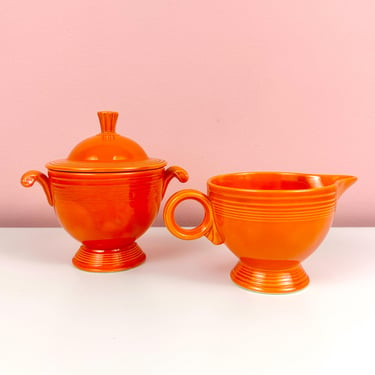 1940s Fiesta Cream & Sugar Set 