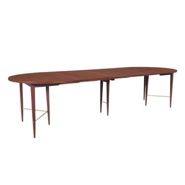 Vintage Mahogany and Brass Irwin Collection Dining Table by Paul McCobb