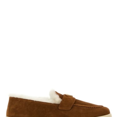 Prada Women Biscuit Suede Loafers